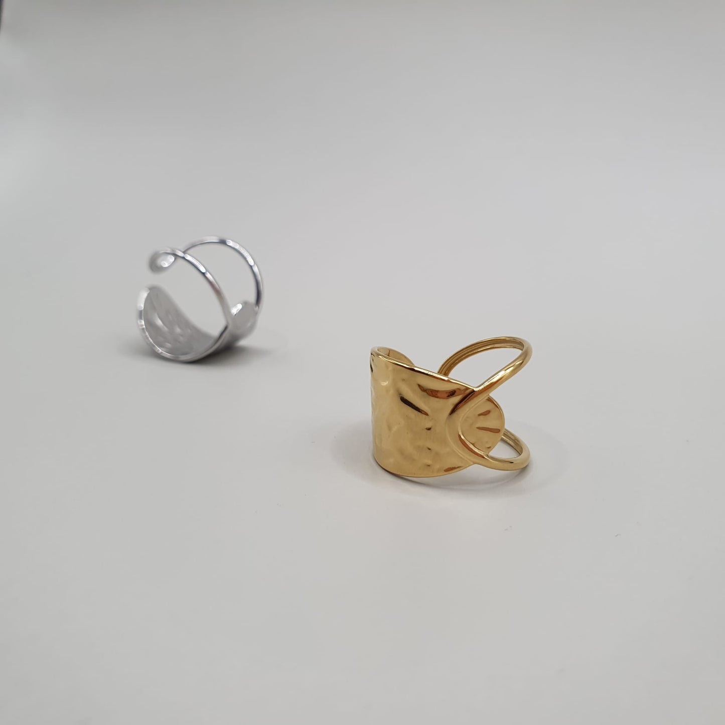 Inel deschis minimalist Half Way Gold